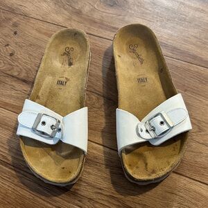 Seychelles White Slide Sandals